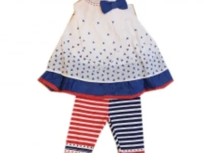 Ensemble marinier deux pièces pour bébé fille