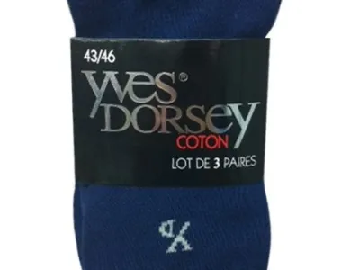 Chaussettes Yves Dorsey par 3/ 1,90 € HT/unité