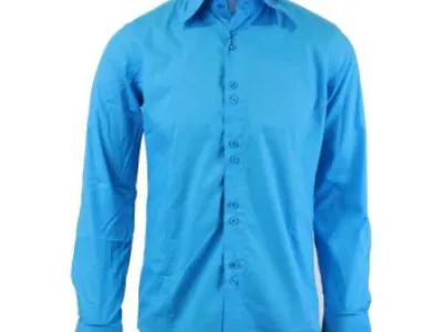 Chemise fashion slim turquoise  Réf 2661  Prix 10.90€ HT