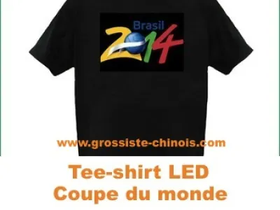 T-shirt LED coupe du monde