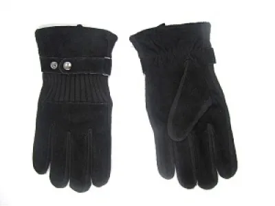 Gants unisex cuir et tricot - ref.2202