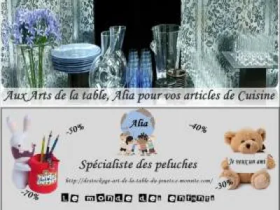 ALIA DESTOCKAGE ART DE LA TABLE/ PELUCHE/ JOUET