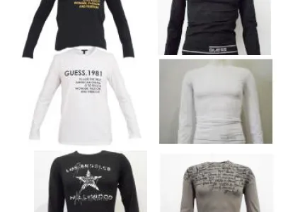 LOTS DE 6 T.SHIRT MANCHES LONGUES GUESS