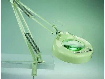 Lampe loupe metal blanc. 22W