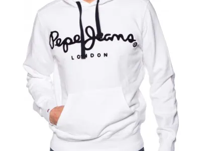 LOT 6 SWEATS PEPE JEANS LONDON KEMP NOIR BLANC