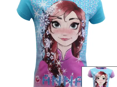 12x T-shirts manches courtes La Reine des Neiges du 2 au 8 ans