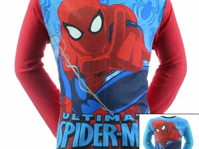 12x T-shirts manches longues Spiderman du 2 au 8 ans