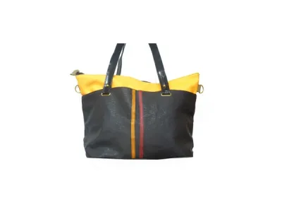 Sac à main cabas bicolore 