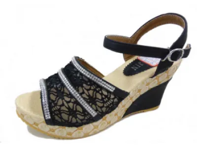 Sandale compensée strass Réf 9512 5,95 € HT/unité