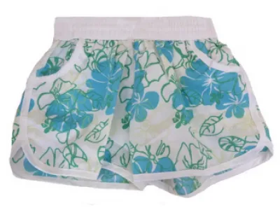 Short de bain femme tropical