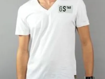 T SHIRT G STAR RAW BLANC