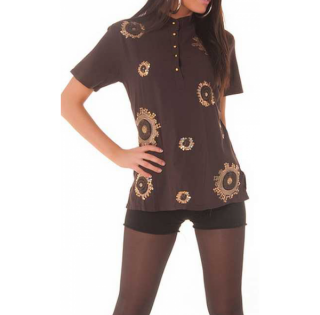 Chemise col Mao Marron / Ref 2377 / 3,50 € HT