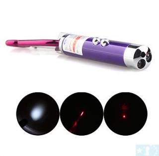 Grossiste, fournisseur et fabricant L18/2 dans 1 mini lampe de poche led et rouge trousseau pointeur laser violet 