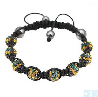 Grossiste, fournisseur et fabricant CB34/tres beau bracelet Jamaique, compose de 8 boules de crystal 