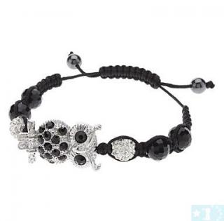  Grossiste, fournisseur et fabricant CB47/superbe bracelet en strass avec Hibou argente