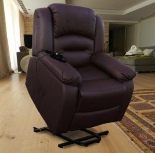 Fauteuil de massage releveur "Maximum" ECO-8198UP marron