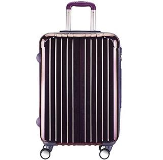 Valise Taille Cabine rigide 57cm violet ultra leger ABS+PC 4 roues PARTY PRINCE
