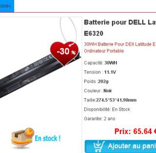 Batterie  dell latitude e6320