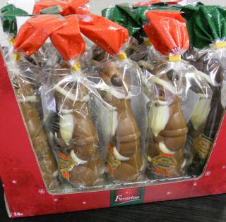 Lot de Pères Noël en chocolat