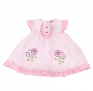 Robe bébé à volants avec bloomer et bandana