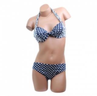 Maillot de bain femme trois pièces imprimé pois et léopard