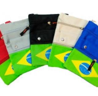 Sac bandoulière avec motif drapeau brésilien