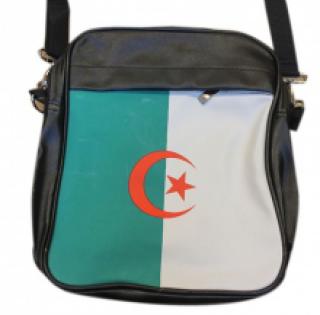 Sac bandoulière vertical avec motif drapeau algérien