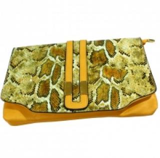 Pochette avec rabat reptile