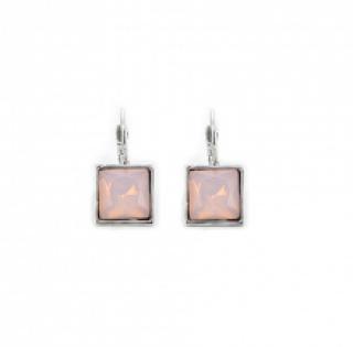 Boucles d’oreilles carrées avec sertissures