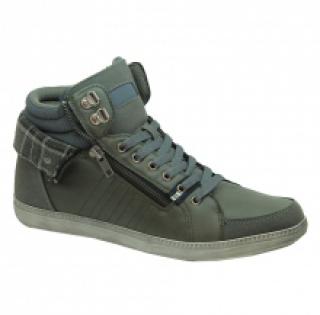Baskets montantes homme avec zip et lacet