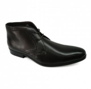 Bottines homme avec lacets et bout carré