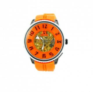 Montre automatique pour homme avec cadran transparent et index contrasté