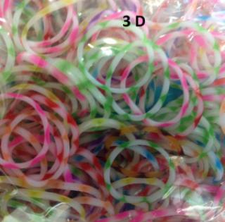 Élastiques multicolores 3D pour bracelet personnalisé