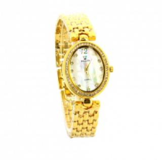 Montre bijou ovale pour femme incrustée de strass