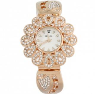 Montre bijou fleur ornée de strass