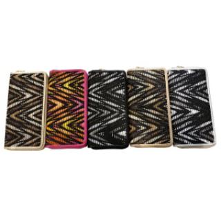 Portefeuille tendance imprimé zigzag