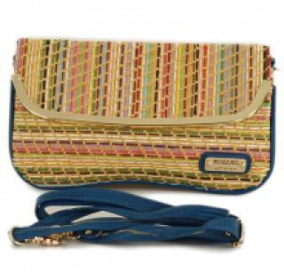 Pochette ethnique avec bordure dorée