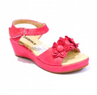 Jolies sandales compensées pour enfant ornées de fleurs