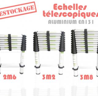 DESTOCKAGE LOT D'ECHELLES TELESCOPIQUES