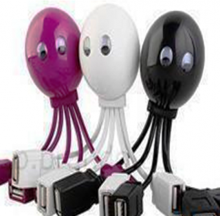 Octopus USB HUb : une forme originale de poulpe (possède 4 ports) ref  zzb75505