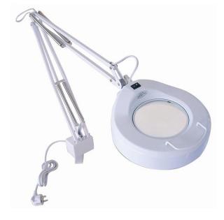 Lampe loupe. en metal blanc...