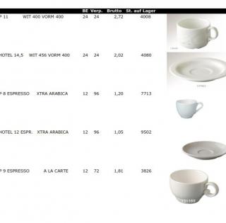 Elih International : lots tasses+ sous-tasses