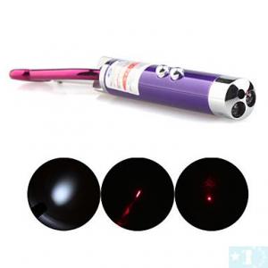 Grossiste, fournisseur et fabricant L18/2 dans 1 mini lampe de poche led et rouge trousseau pointeur laser violet 