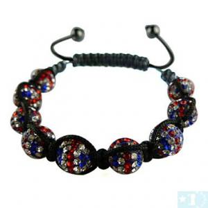 Grossiste, fournisseur et fabricant CB2/bracelet en cristaux multicolore, macramé et Ematite noire véritable