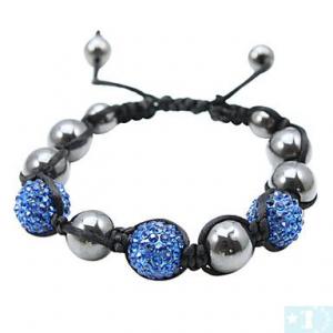 Grossiste, fournisseur et fabricant CB24/bracelet tibetain compose de billes de crystale et d'hematites (10 couleurs)