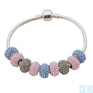  Grossiste, fournisseur et fabricant CB43/bracelet feminin, plaque argent et crystaux