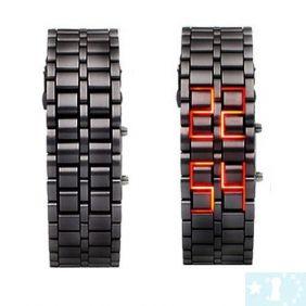  Grossiste, fournisseur et fabricant LW1/Iron Faceless Red Binary LED Wrist Watch 