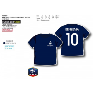 Maillot FFF Benzema  5,30 € HT  Ref 5951