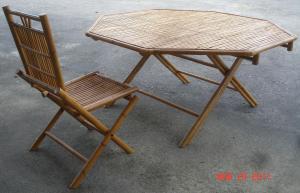 Set table + 8 chaises Bambou
