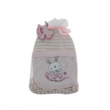 Ensemble vêtement bébé 3 pièces à rayures avec motif fantaisie